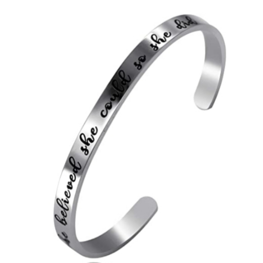 She believed she could so she did bracelet